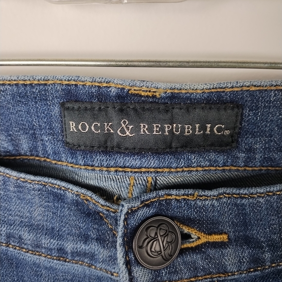 Rock & Republic Berlin Tuxedo Stripe Denim Jeans Size 12M - Picture 3 of 9
